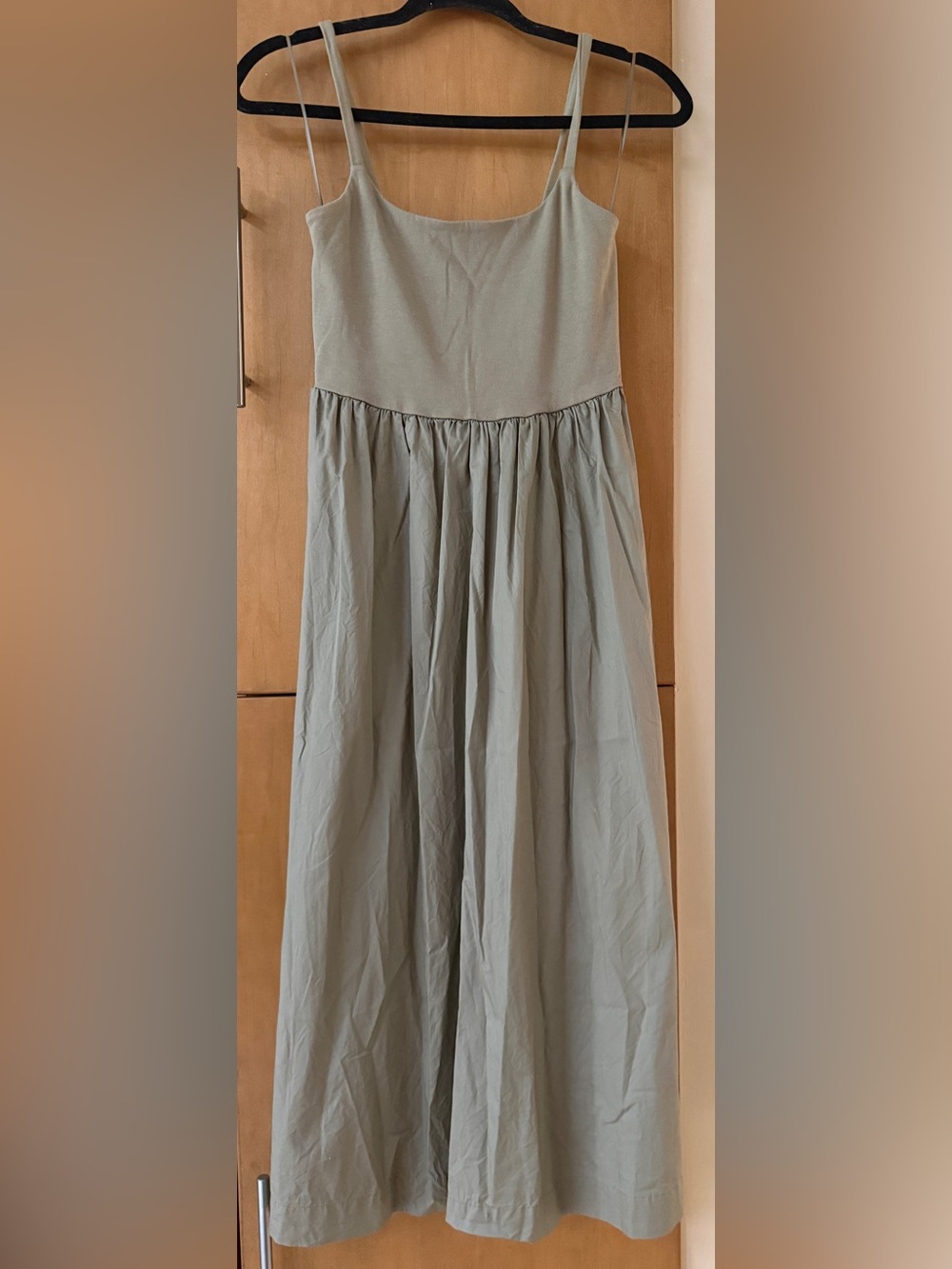 Old Navy Light Sage Green Midi Dress with Spaghetti Straps